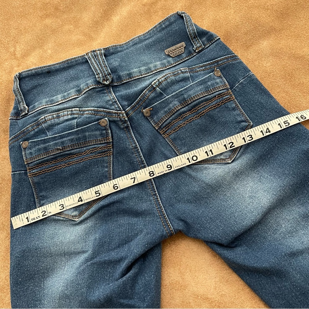 BAMBOO High Rise Stretch Skinny Jeans Size 3/4 - Picture 12 of 16